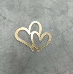 Изображение Мини декор Двойные сердца, 1 шт